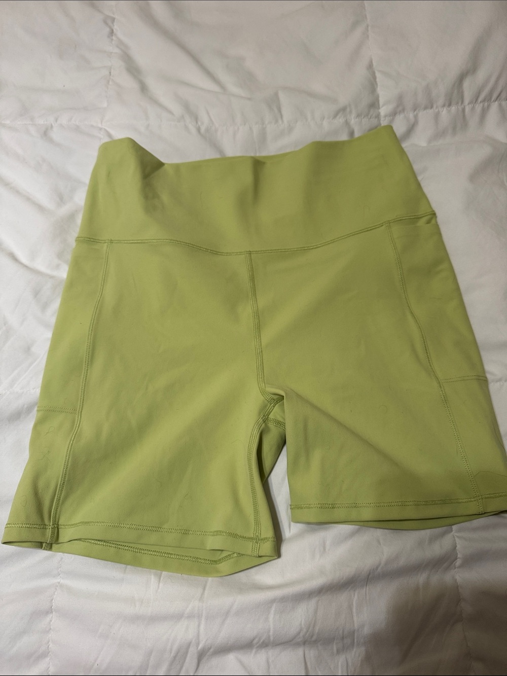 Vuori Lime Green High-Rise Bike Shorts